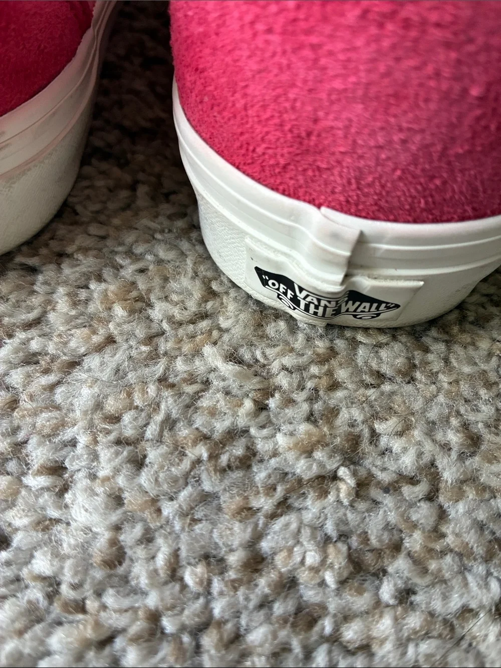 Vans light Pink and dark Pink Low-Top Lace-Up Sneakers